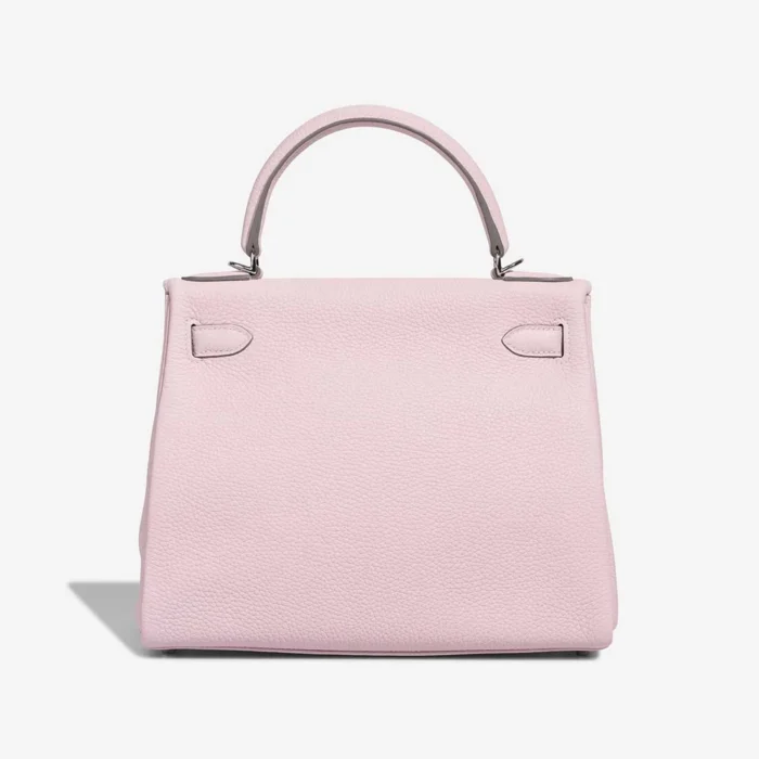 Mirror Quality Hermès Replicas Kelly 28 Taurillon Clemence Mauve Pale PHW - DLF - Image 2