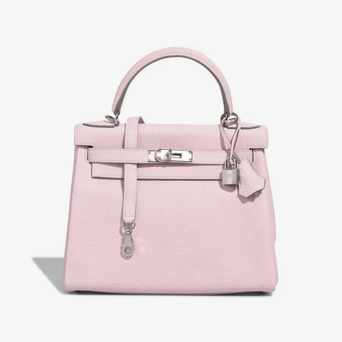 Mirror Quality Hermès Replicas Kelly 28 Taurillon Clemence Mauve Pale PHW - DLF
