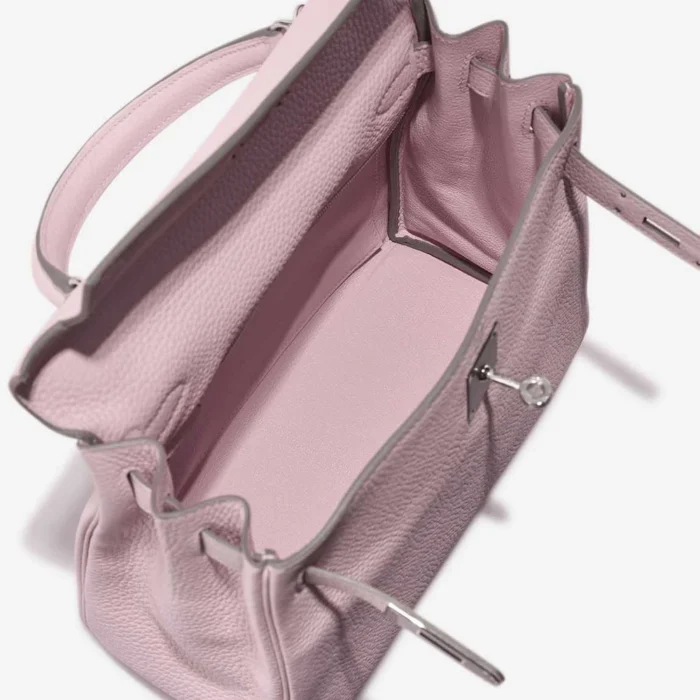 Mirror Quality Hermès Replicas Kelly 28 Taurillon Clemence Mauve Pale PHW - DLF - Image 5