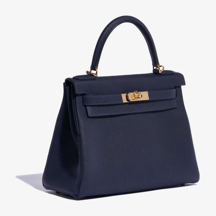 Mirror Quality Hermès Replicas Kelly 28 Togo Blue Nuit GHW - DLF - Image 4