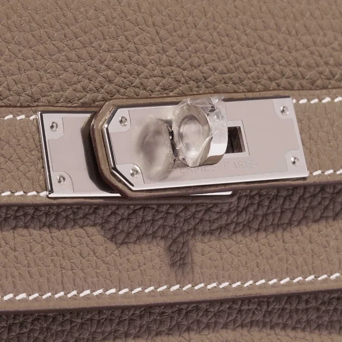 Mirror Quality Hermès Replicas Kelly 28 Togo Etoupe PHW - DLF - Image 7