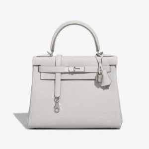 Mirror Quality Hermès Replicas Kelly 28 Togo Gris Pale PHW - DLF