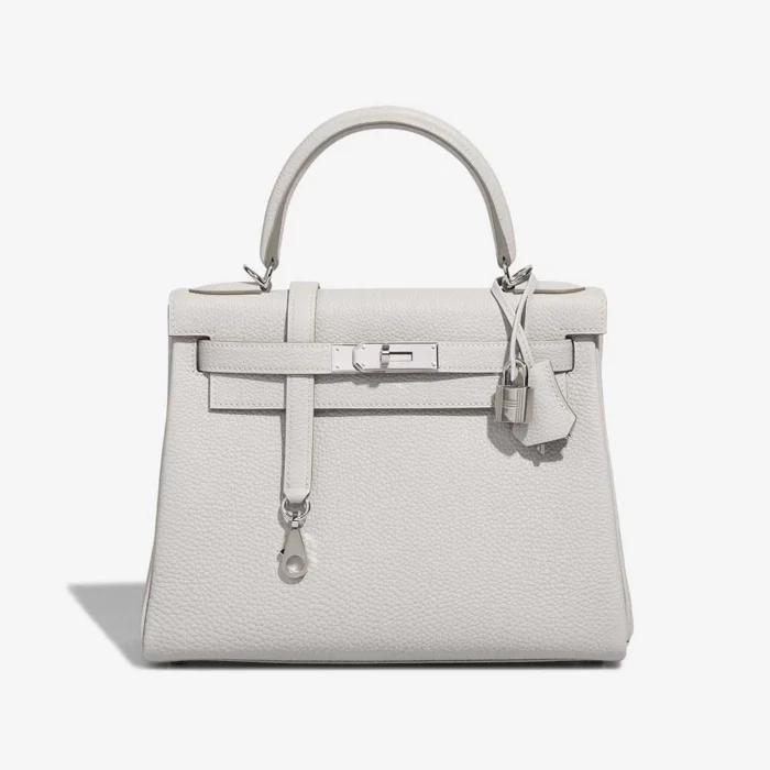 Mirror Quality Hermès Replicas Kelly 28 Togo Gris Pale PHW - DLF