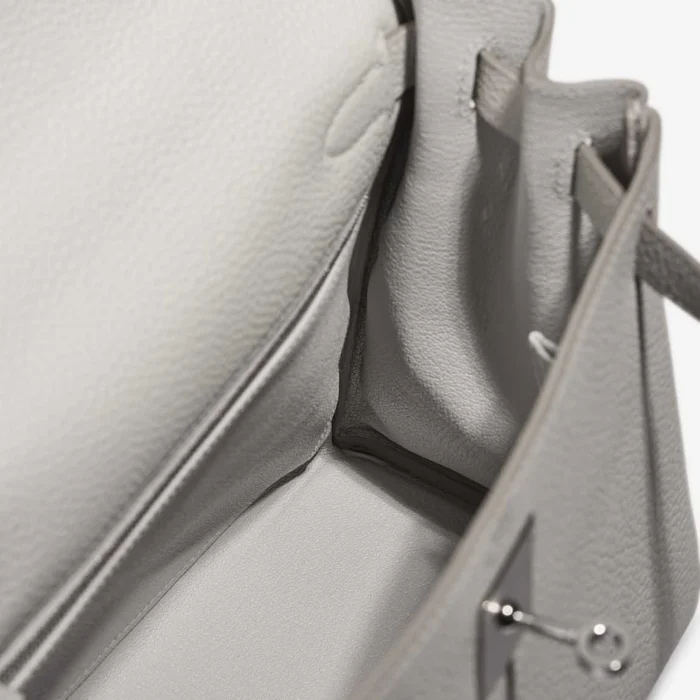Mirror Quality Hermès Replicas Kelly 28 Togo Gris Pale PHW - DLF - Image 5