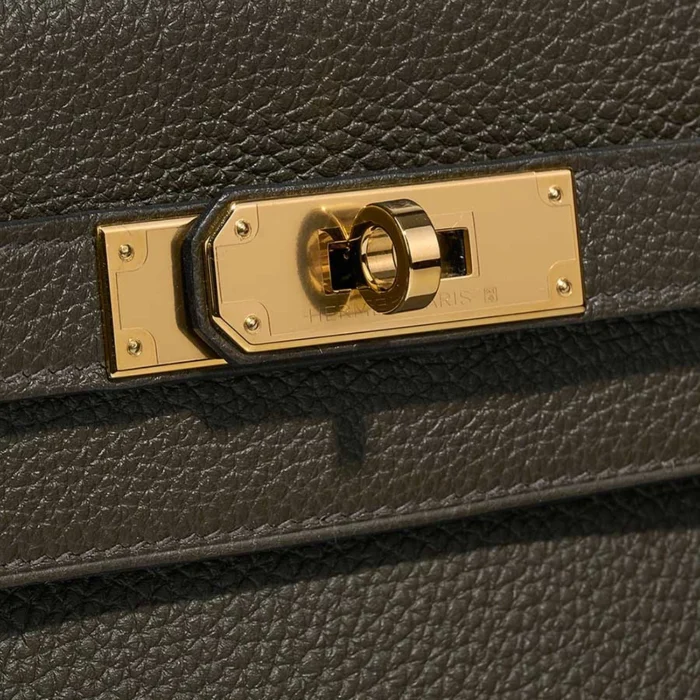 Mirror Quality Hermès Replicas Kelly 28 Togo Vert de Gris GHW - DLF - Image 7
