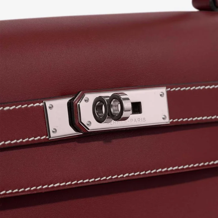 Mirror Quality Hermès Replicas Kelly 32 Box Rouge H PHW - DLF - Image 7