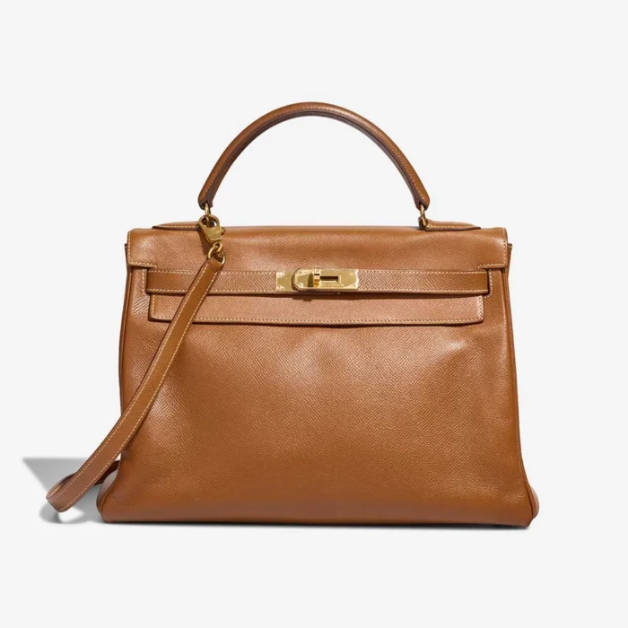 Mirror Quality Hermès Replicas Kelly 32 Courchevel Camel GHW - DLF