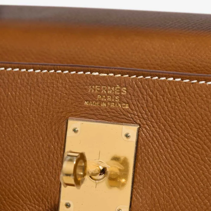 Mirror Quality Hermès Replicas Kelly 32 Courchevel Camel GHW - DLF - Image 6