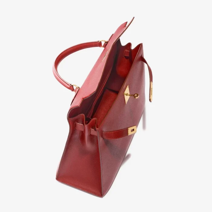 Mirror Quality Hermès Replicas Kelly 32 Epsom Rouge Casaque GHW - DLF - Image 5