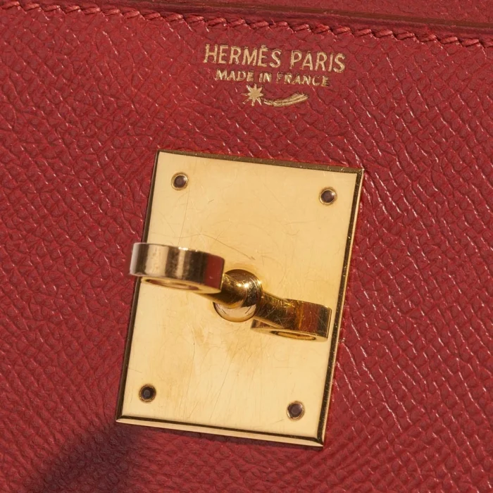 Mirror Quality Hermès Replicas Kelly 32 Epsom Rouge Casaque GHW - DLF - Image 6