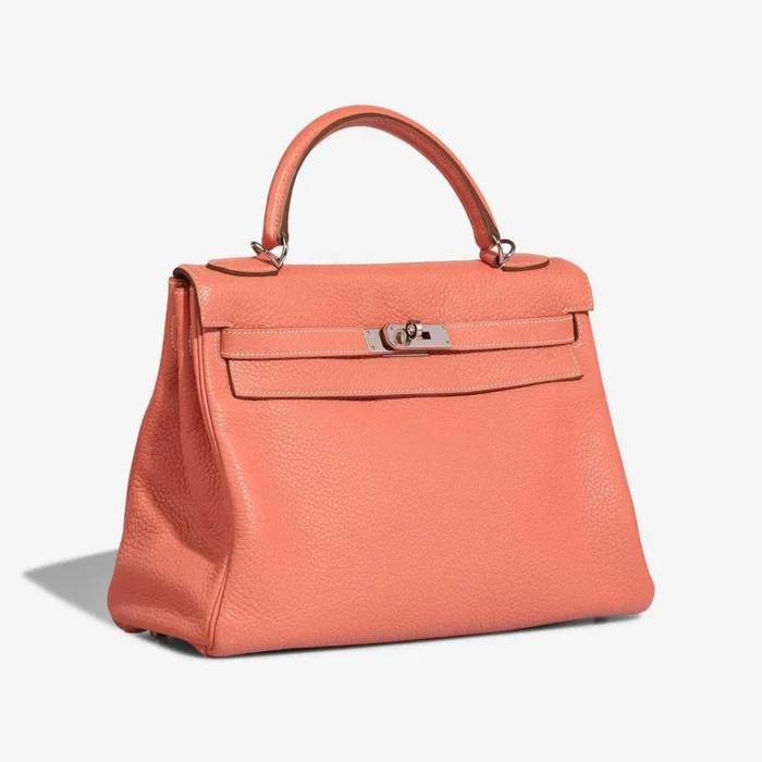 Mirror Quality Hermès Replicas Kelly 32 Taurillon Clemence Rose Tea PHW - DLF - Image 4