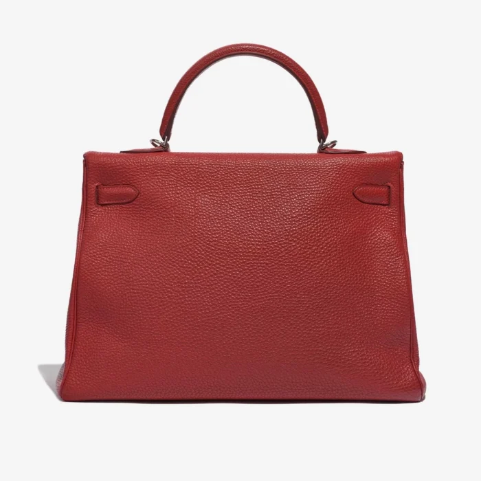 Mirror Quality Hermès Replicas Kelly 35 Clemence Rouge Piment PHW - DLF - Image 2