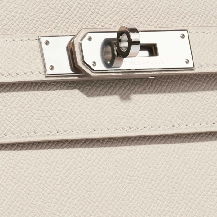 Mirror Quality Hermès Replicas Kelly 35 Epsom Craie PHW - DLF - Image 7