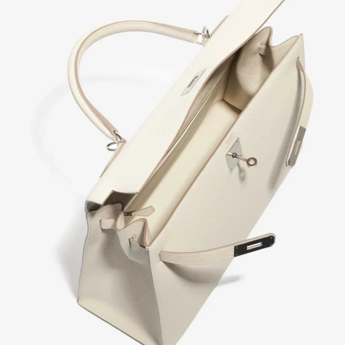 Mirror Quality Hermès Replicas Kelly 35 Epsom Craie PHW - DLF - Image 5