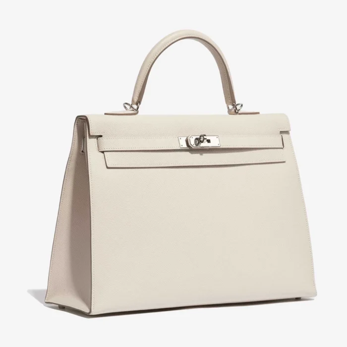 Mirror Quality Hermès Replicas Kelly 35 Epsom Craie PHW - DLF - Image 4