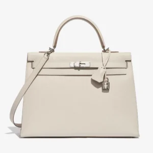 Mirror Quality Hermès Replicas Kelly 35 Epsom Craie PHW - DLF