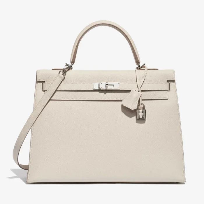 Mirror Quality Hermès Replicas Kelly 35 Epsom Craie PHW - DLF