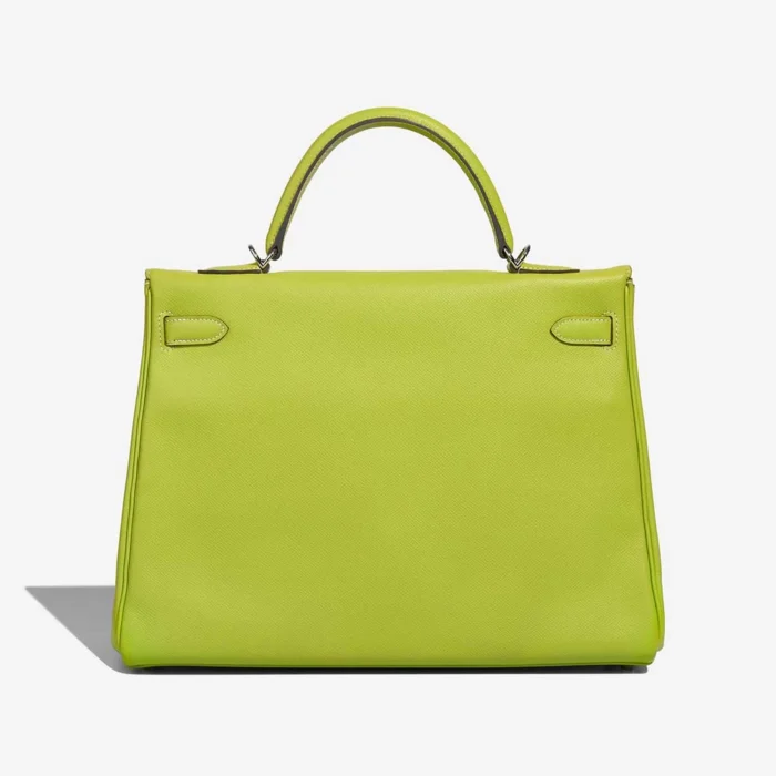 Mirror Quality Hermès Replicas Kelly 35 Epsom Kiwi/Lichen Candy Collection PHW - DLF - Image 2