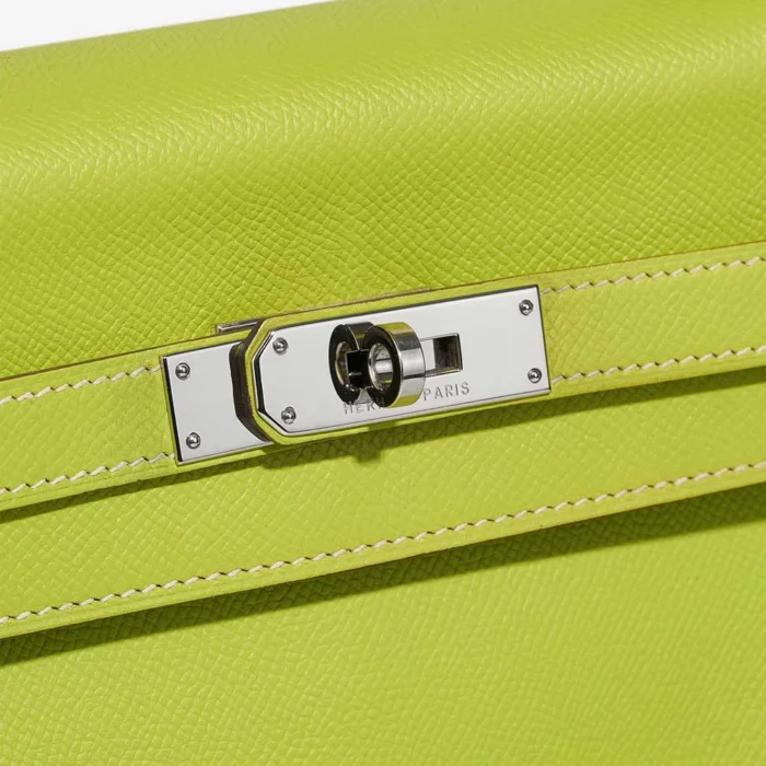 Mirror Quality Hermès Replicas Kelly 35 Epsom Kiwi/Lichen Candy Collection PHW - DLF - Image 6