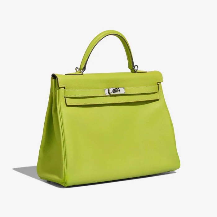 Mirror Quality Hermès Replicas Kelly 35 Epsom Kiwi/Lichen Candy Collection PHW - DLF - Image 4