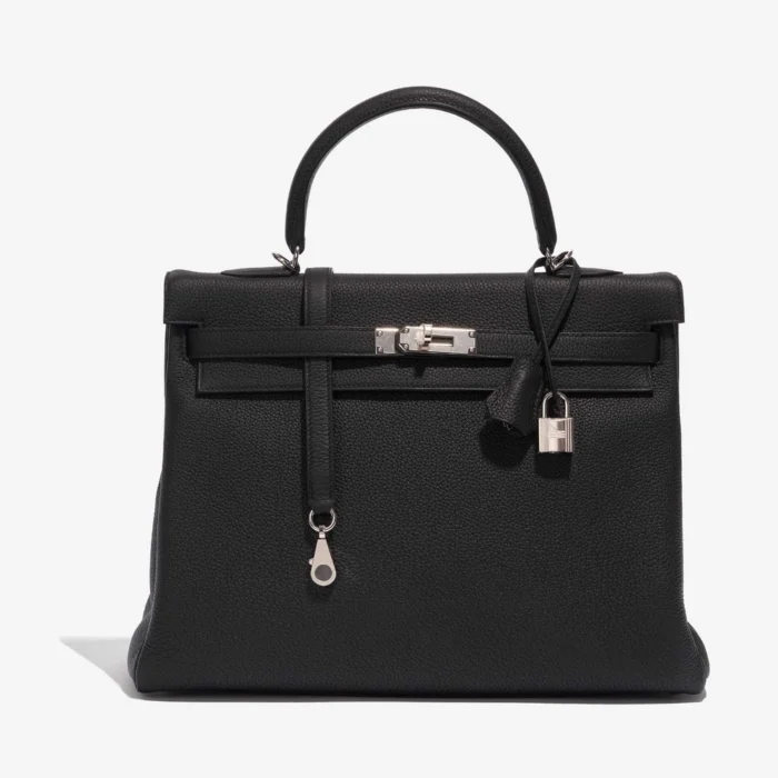 Mirror Quality Hermès Replicas Kelly 35 Togo Black PHW – DLF