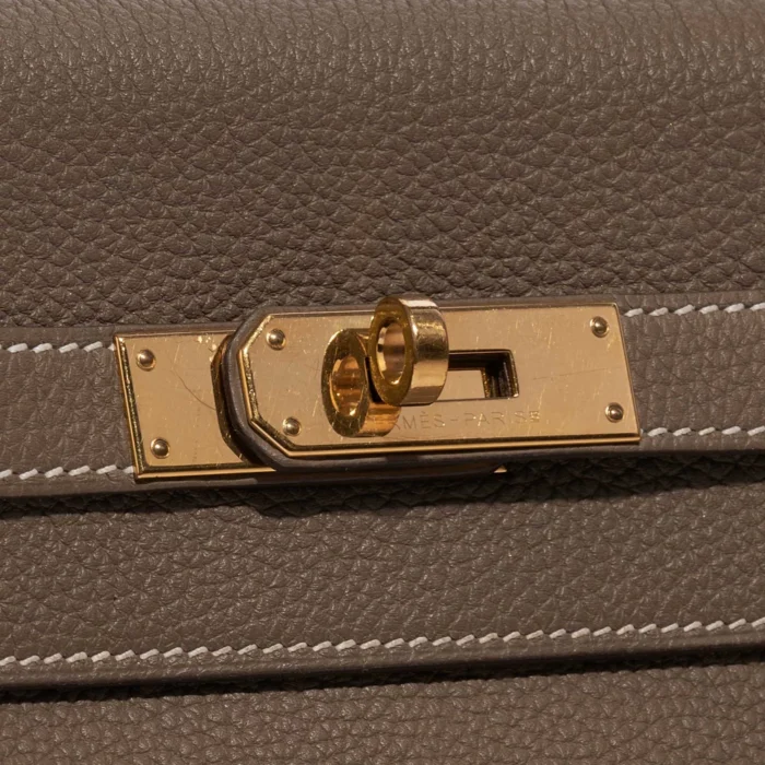 Mirror Quality Hermès Replicas Kelly 35 Togo Etoupe GHW - DLF - Image 7