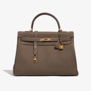 Mirror Quality Hermès Replicas Kelly 35 Togo Etoupe GHW – DLF