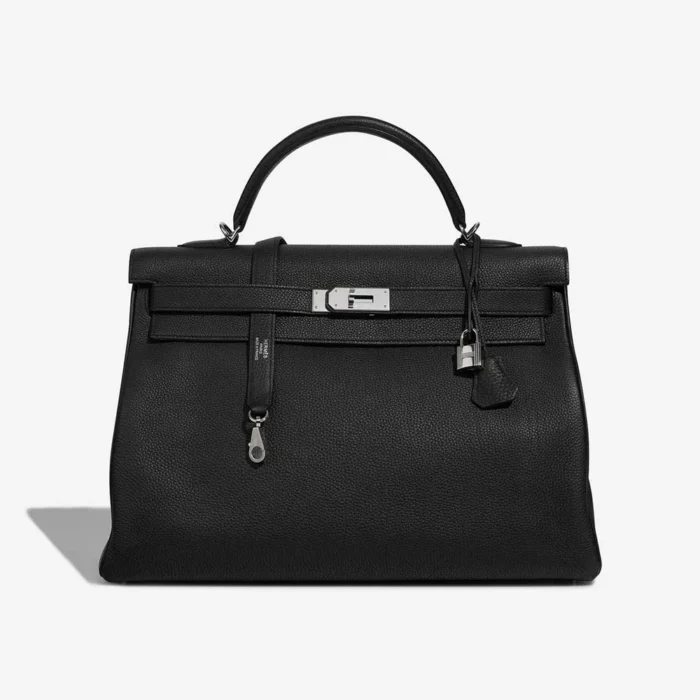 Mirror Quality Hermès Replicas Kelly 40 Togo Black PHW - DLF