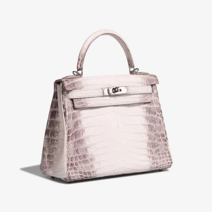 Mirror Quality Hermès Replicas Kelly Himalaya 28 Niloticus Crocodile White PHW - DLF - Image 4