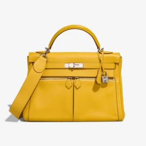 Mirror Quality Hermès Replicas Kelly Lakis 32 Swift Jaune Ambre PHW - DLF
