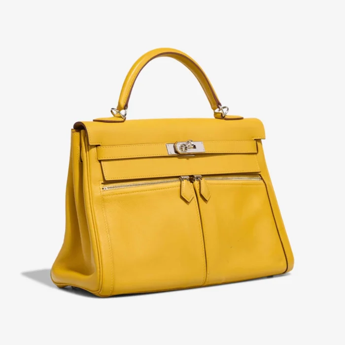 Mirror Quality Hermès Replicas Kelly Lakis 32 Swift Jaune Ambre PHW - DLF - Image 4