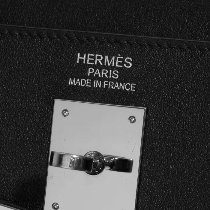 Mirror Quality Hermès Replicas Kelly Lakis 35 Swift Black PHW - DLF - Image 6