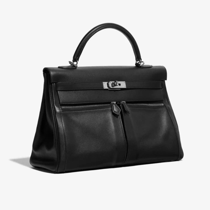 Mirror Quality Hermès Replicas Kelly Lakis 35 Swift Black PHW - DLF - Image 4