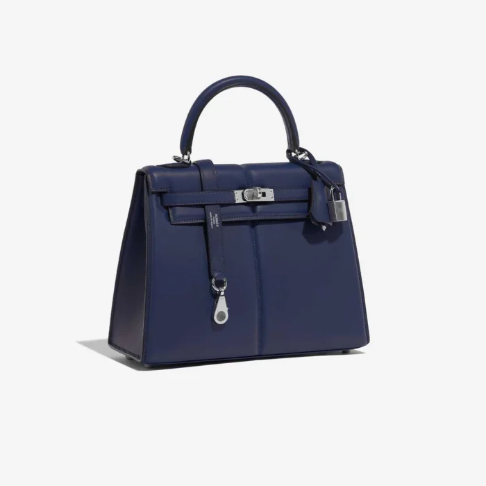 Mirror Quality Hermès Replicas Kelly Padded 25 Swift Blue Saphir PHW - DLF - Image 4