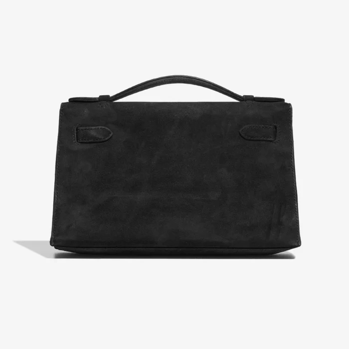 Mirror Quality Hermès Replicas Kelly Pochette Doblis Suede Black PHW - DLF - Image 2