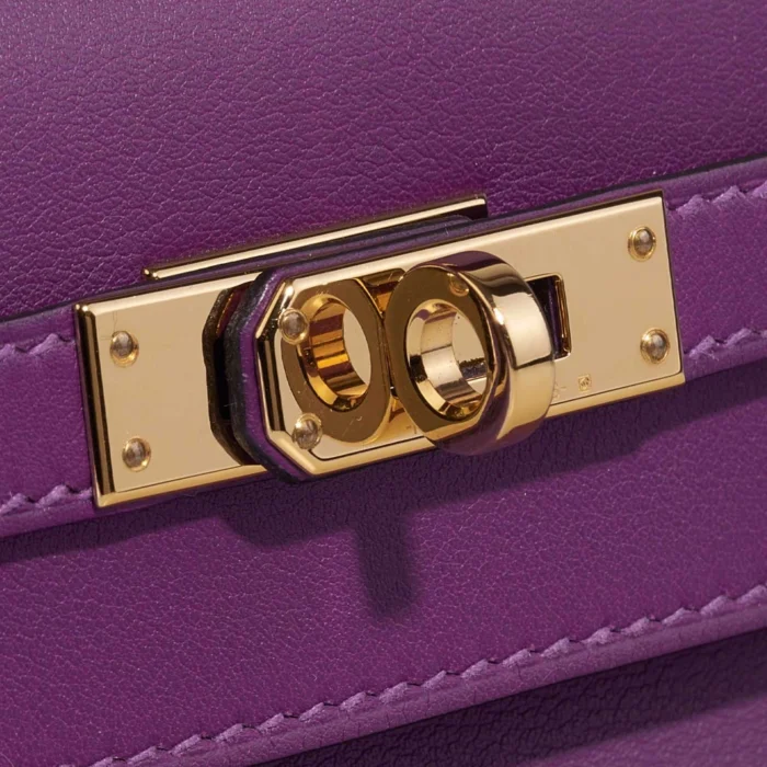 Mirror Quality Hermès Replicas Kelly Pochette Swift Anemone GHW - DLF - Image 6