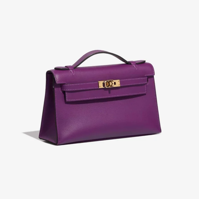 Mirror Quality Hermès Replicas Kelly Pochette Swift Anemone GHW - DLF - Image 4