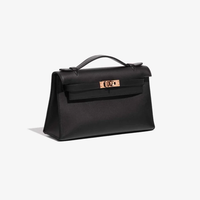 Mirror Quality Hermès Replicas Kelly Pochette Swift Black GHW - DLF - Image 4