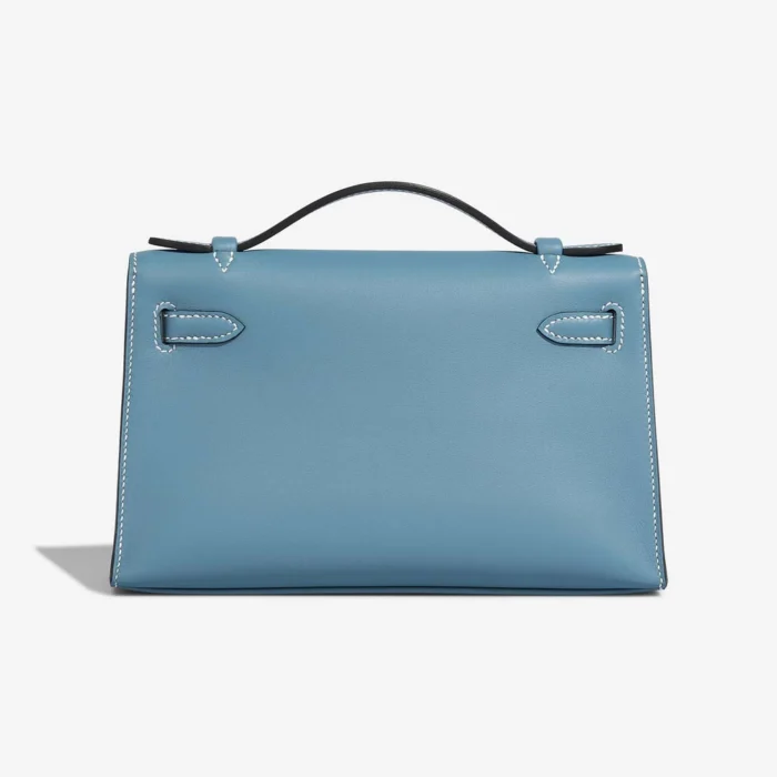 Mirror Quality Hermès Replicas Kelly Pochette Swift Bleu Jean GHW - DLF - Image 2