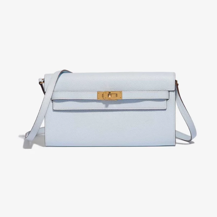 Mirror Quality Hermès Kelly To Go Epsom Blue Brume GHW - DLF