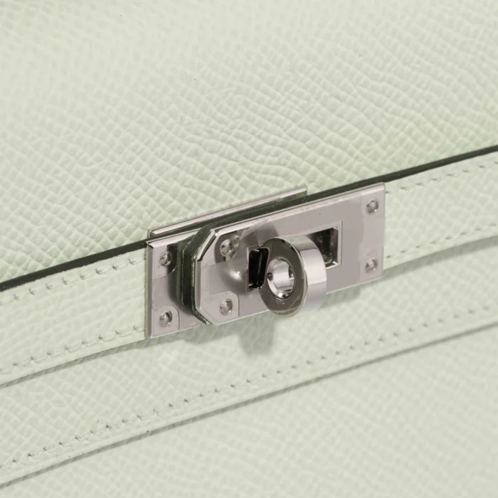 Mirror Quality Hermès Replicas Kelly To Go Epsom Vert Fizz PHW - DLF - Image 7