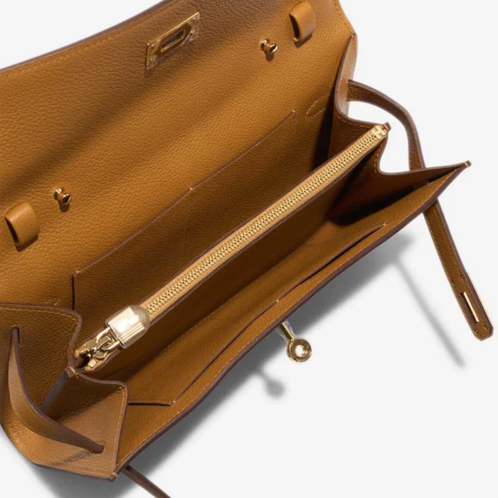 Mirror Quality Hermès Replicas Kelly To Go Evercolor Caramel GHW - DLF - Image 6