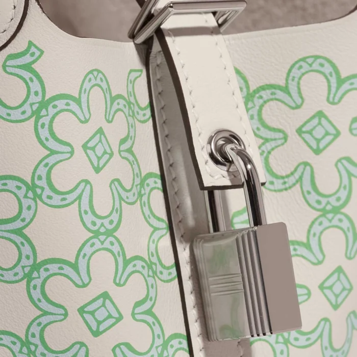 Mirror Quality Hermès Replicas Micro Lucky Daisy Picotin 14 Swift Nata/Vert/White PHW - DLF - Image 6