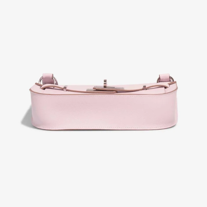 Mirror Quality Hermès Replicas Mini Jypsiere Evercolor Mauve Pale/New White PHW - DLF - Image 4