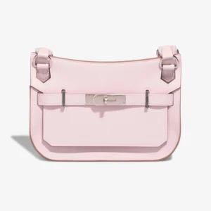 Mirror Quality Hermès Replicas Mini Jypsiere Evercolor Mauve Pale/New White PHW - DLF