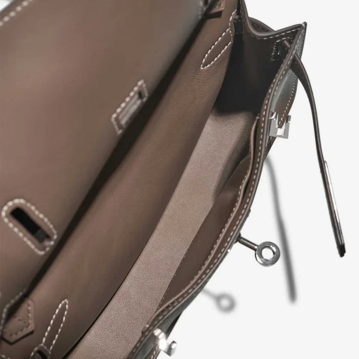 Mirror Quality Hermès Replicas Mini Jypsiere Swift Etoupe PHW - DLF - Image 7