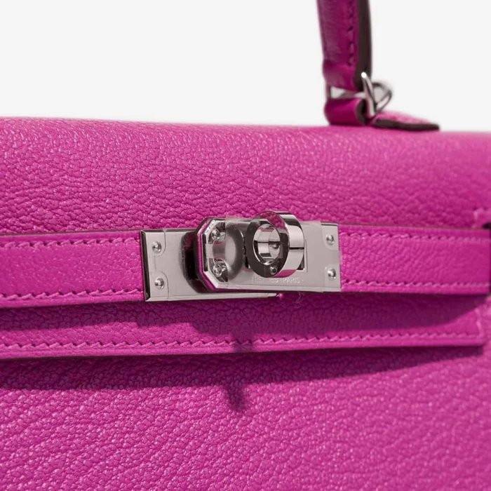 Mirror Quality Hermès Replicas Mini Kelly Chevre Mysore Magnolia PHW - DLF - Image 7