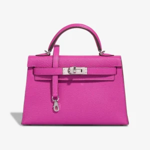 Mirror Quality Hermès Replicas Mini Kelly Chevre Mysore Magnolia PHW - DLF