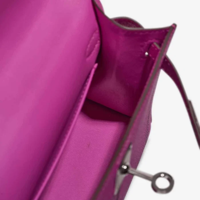 Mirror Quality Hermès Replicas Mini Kelly Chevre Mysore Magnolia PHW - DLF - Image 5