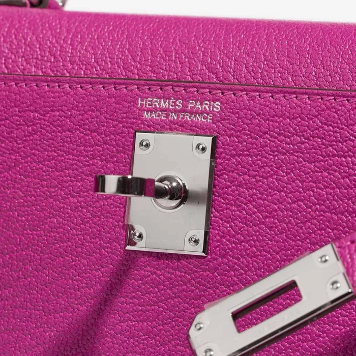 Mirror Quality Hermès Replicas Mini Kelly Chevre Mysore Magnolia PHW - DLF - Image 6